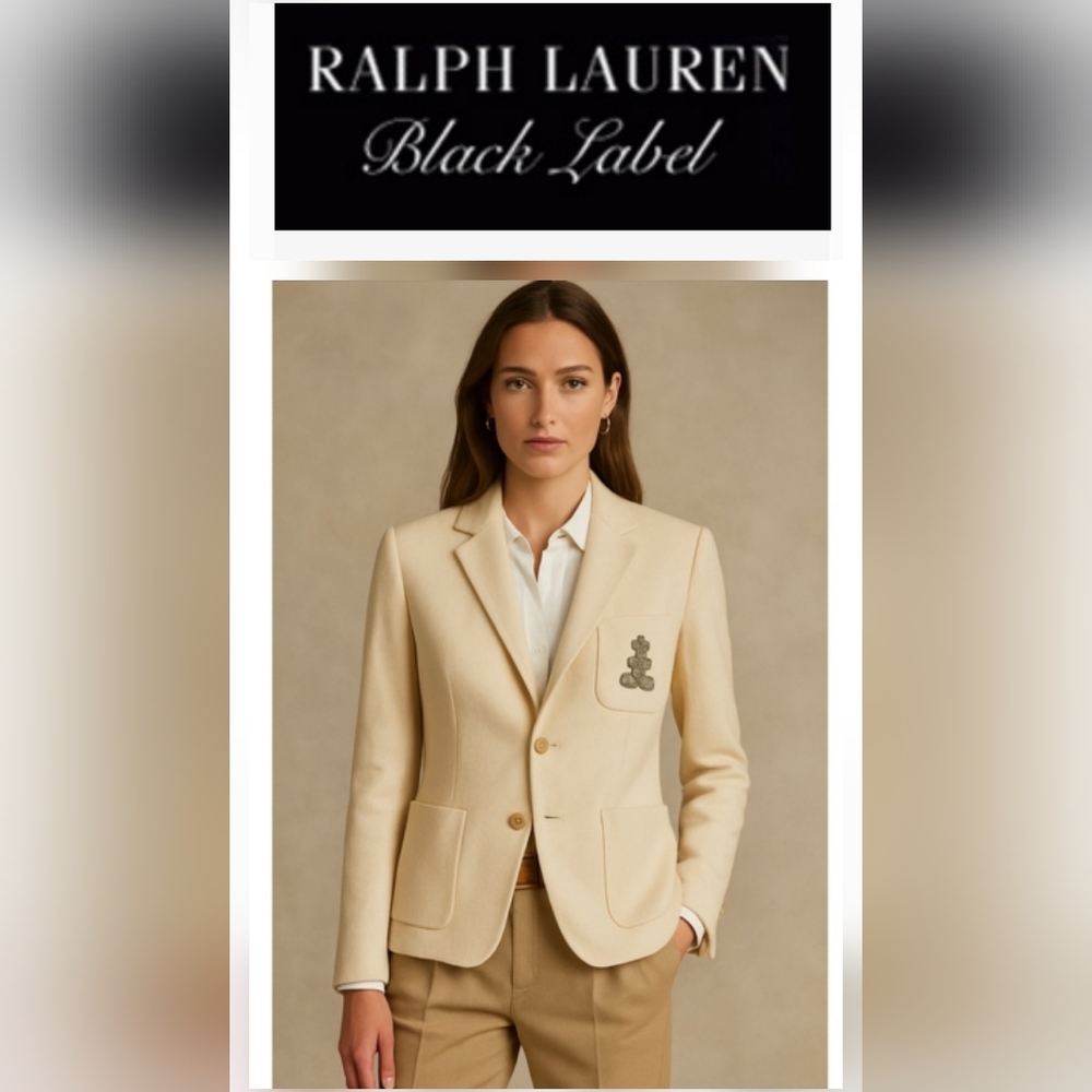 RL Black Label Cream Wool Blazer
